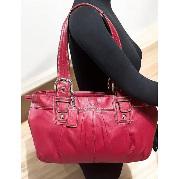 Y2K Coach F13732 Soho Pleated Leather Satchel Bag - Picture 6 of 14